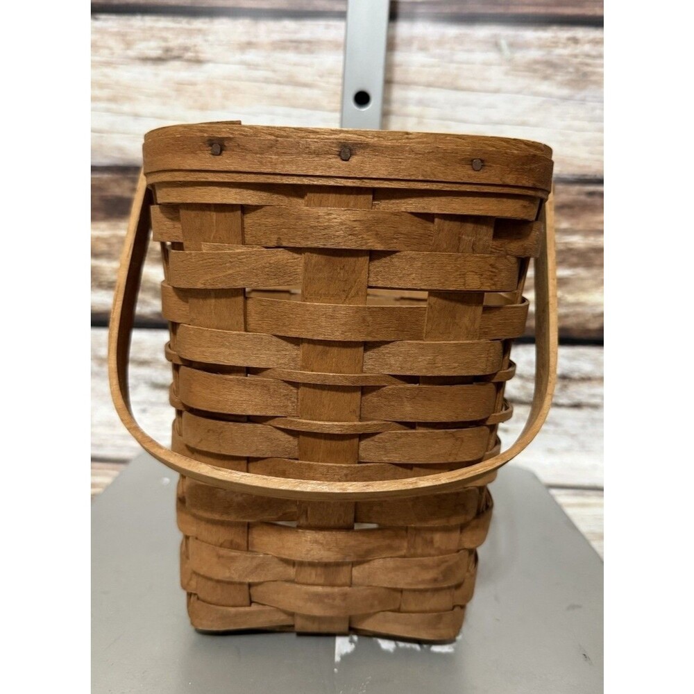 Longaberger Brown Basket 1989 Vintage 8” Tall Basket